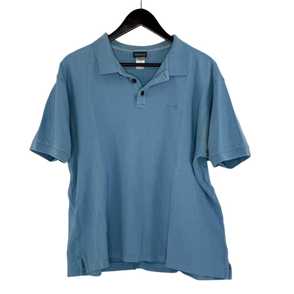 Patagonia Organic Cotton Polo Men’s L Distressed